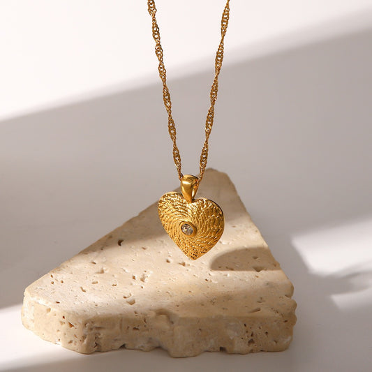 18K Gold Plated - Heart Eyes Necklace